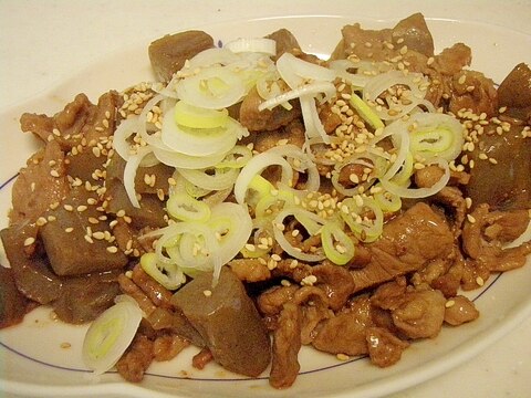 ご飯もりもり★蒟蒻と豚小間の甘辛炒め